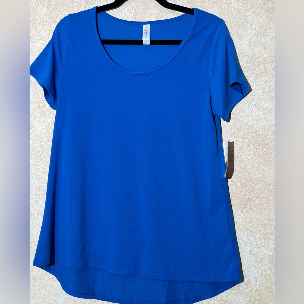 LuLaRoe Vibrant Blue Short Sleeve Top Size:S